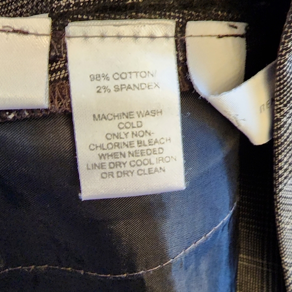 Loft plaid straight leg cropped dark Acedemia pants‎ Size 10 - Picture 9 of 9